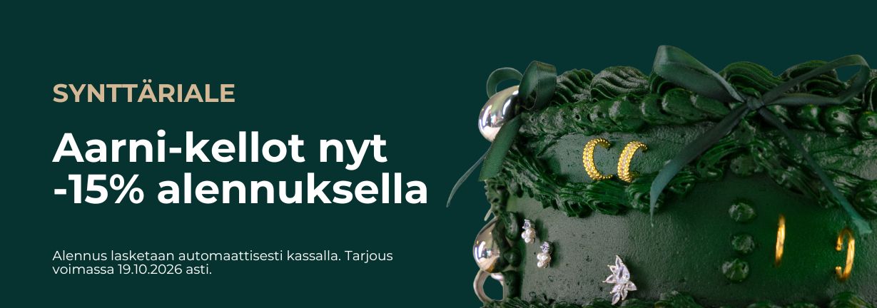 Synttäriale, -15% Aarni ja Edblad -tuotteista.