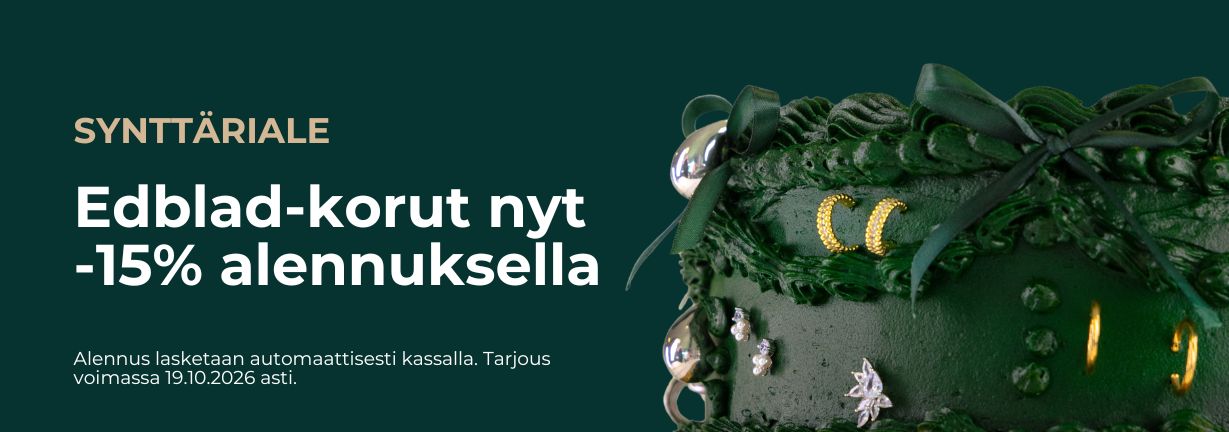 Synttäriale, -15% Aarni ja Edblad -tuotteista.